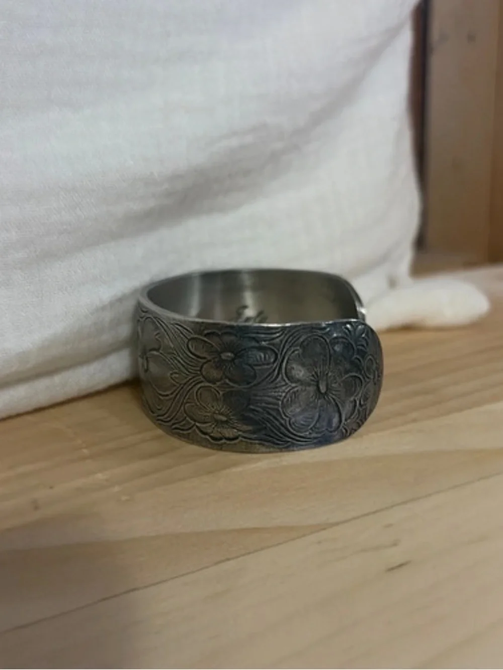 Salisbury Pewter Cuff Bracelet- Flower of the Month- July